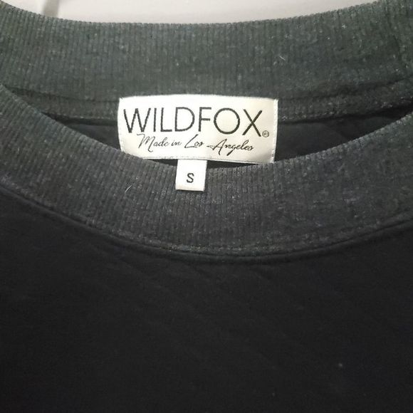 Rare Wildfox Sample Sommers Knit Quilted Black Sweater/Sweatshirt Size Small - Picture 5 of 5